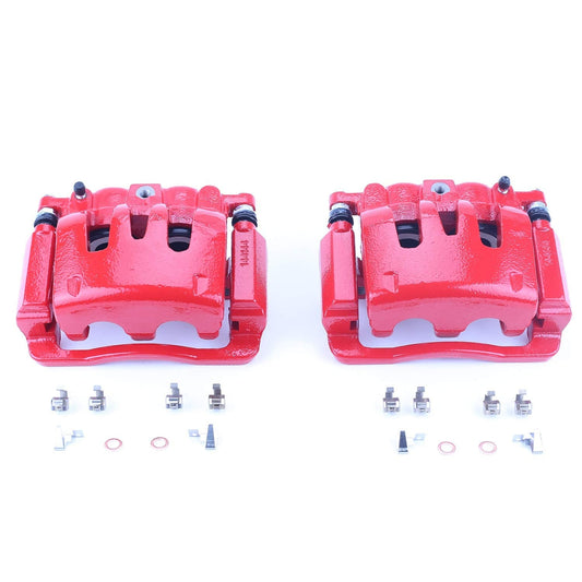 Rear Red Powder Coated Brake Caliper Pair for Ford F-250 Super Duty 2005-07 | Ford F-350 Super Duty 2005-07 - High-Temp Brake Caliper Upgrade, S4920