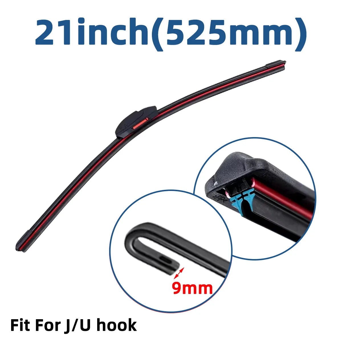 1PC Universal Windshield Wiper J/U Hook 13"14"16"18"19"20"21"22"24"26"28"Automotive Windshield Wiper Blade Car Accessories
