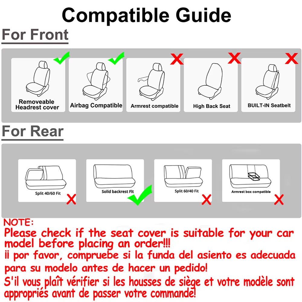 AUTO plus Car Seat Covers Universal Size Fit for Most Car Suv Truck Van Car Accessories Interior Seat Covers for Car Full Set