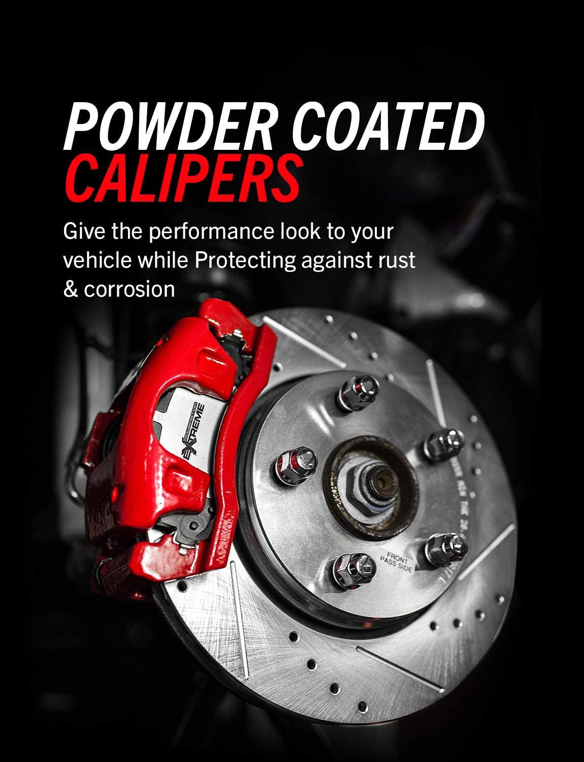 Front Red Powder Coated Brake Caliper Pair for Acura CL 2001-03 |RL 1999-04 |TL 1999-08 |TSX 2004-14 |Honda Accord 2003-12 - High-Temp Brake Caliper Upgrade, S2584
