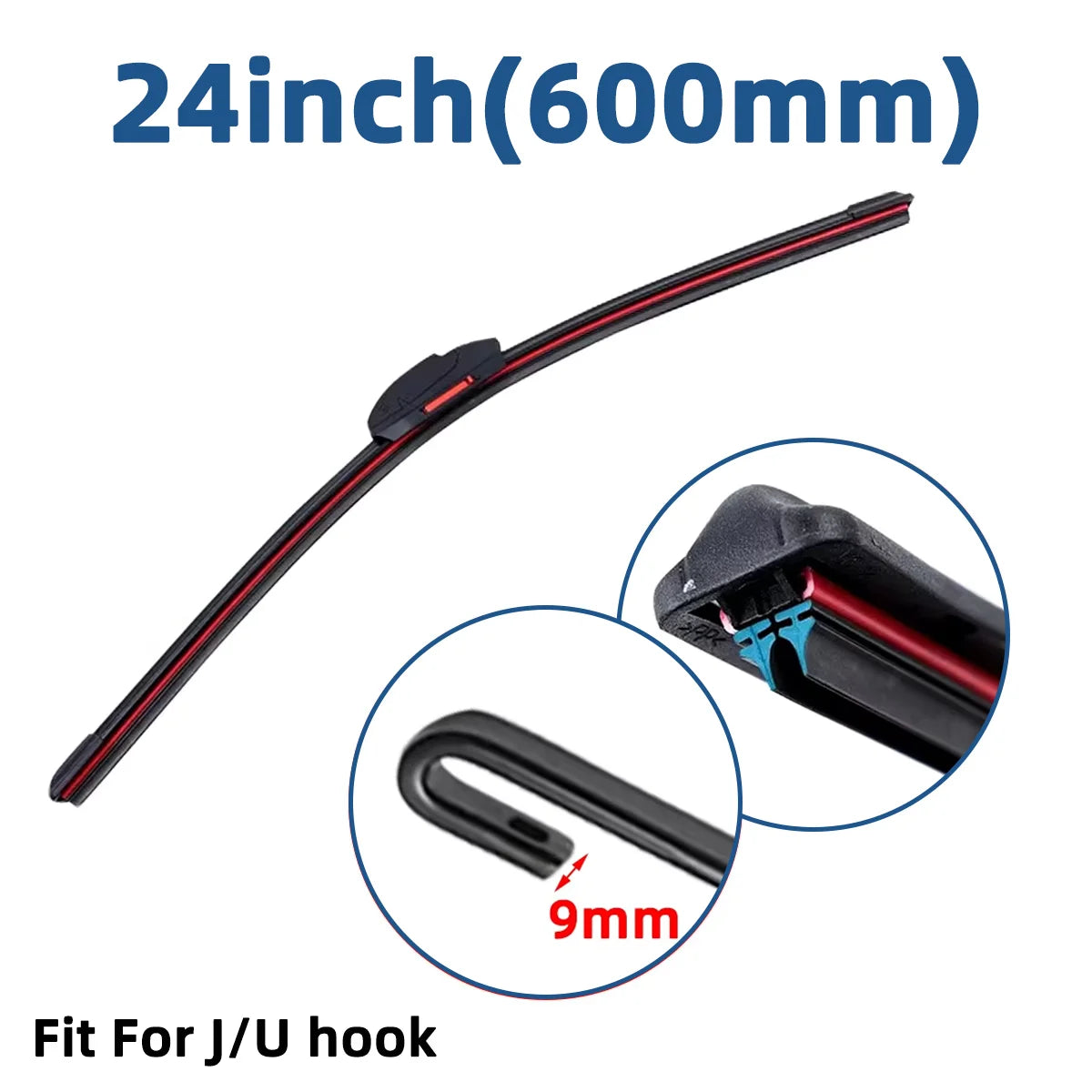 1PC Universal Windshield Wiper J/U Hook 13"14"16"18"19"20"21"22"24"26"28"Automotive Windshield Wiper Blade Car Accessories