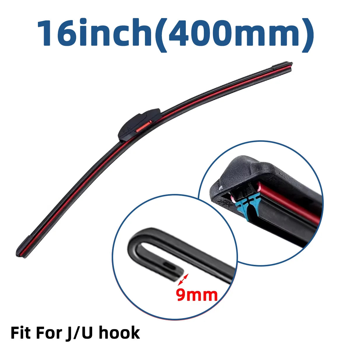 1PC Universal Windshield Wiper J/U Hook 13"14"16"18"19"20"21"22"24"26"28"Automotive Windshield Wiper Blade Car Accessories
