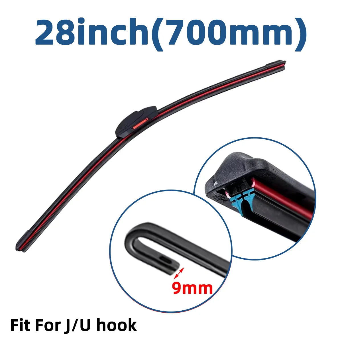 1PC Universal Windshield Wiper J/U Hook 13"14"16"18"19"20"21"22"24"26"28"Automotive Windshield Wiper Blade Car Accessories