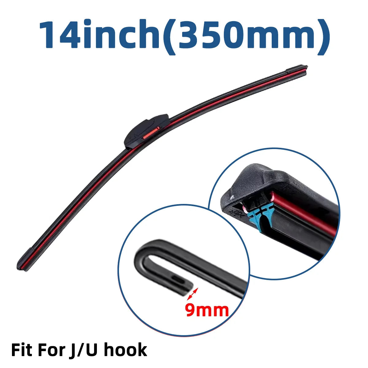 1PC Universal Windshield Wiper J/U Hook 13"14"16"18"19"20"21"22"24"26"28"Automotive Windshield Wiper Blade Car Accessories