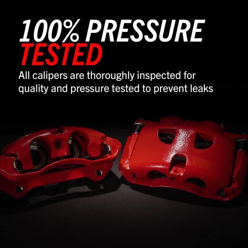 Front Red Powder Coated Brake Caliper Pair for Acura CL 2001-03 |RL 1999-04 |TL 1999-08 |TSX 2004-14 |Honda Accord 2003-12 - High-Temp Brake Caliper Upgrade, S2584