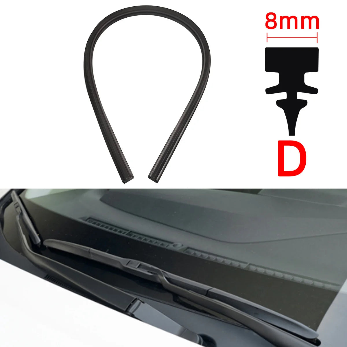 Auto Car All Seasons Windshield Wiper Blades Refills Natural Rubber Strips Wiper Blade Replacement Parts All Types Fit 14'- 32'