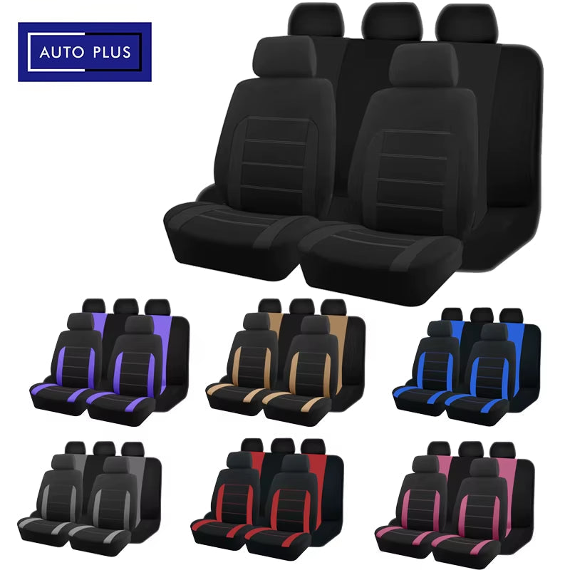 AUTO plus Car Seat Covers Universal Size Fit for Most Car Suv Truck Van Car Accessories Interior Seat Covers for Car Full Set