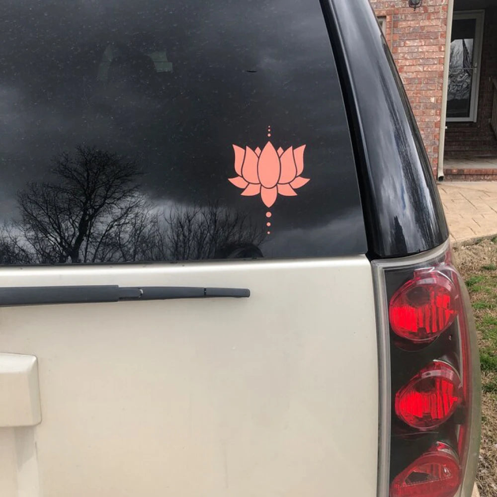 Lotus Flower Vinyl Car Decals Yoga Design Bumpers Windows Decor Stickers Accessories Waterproof Tunning Parts