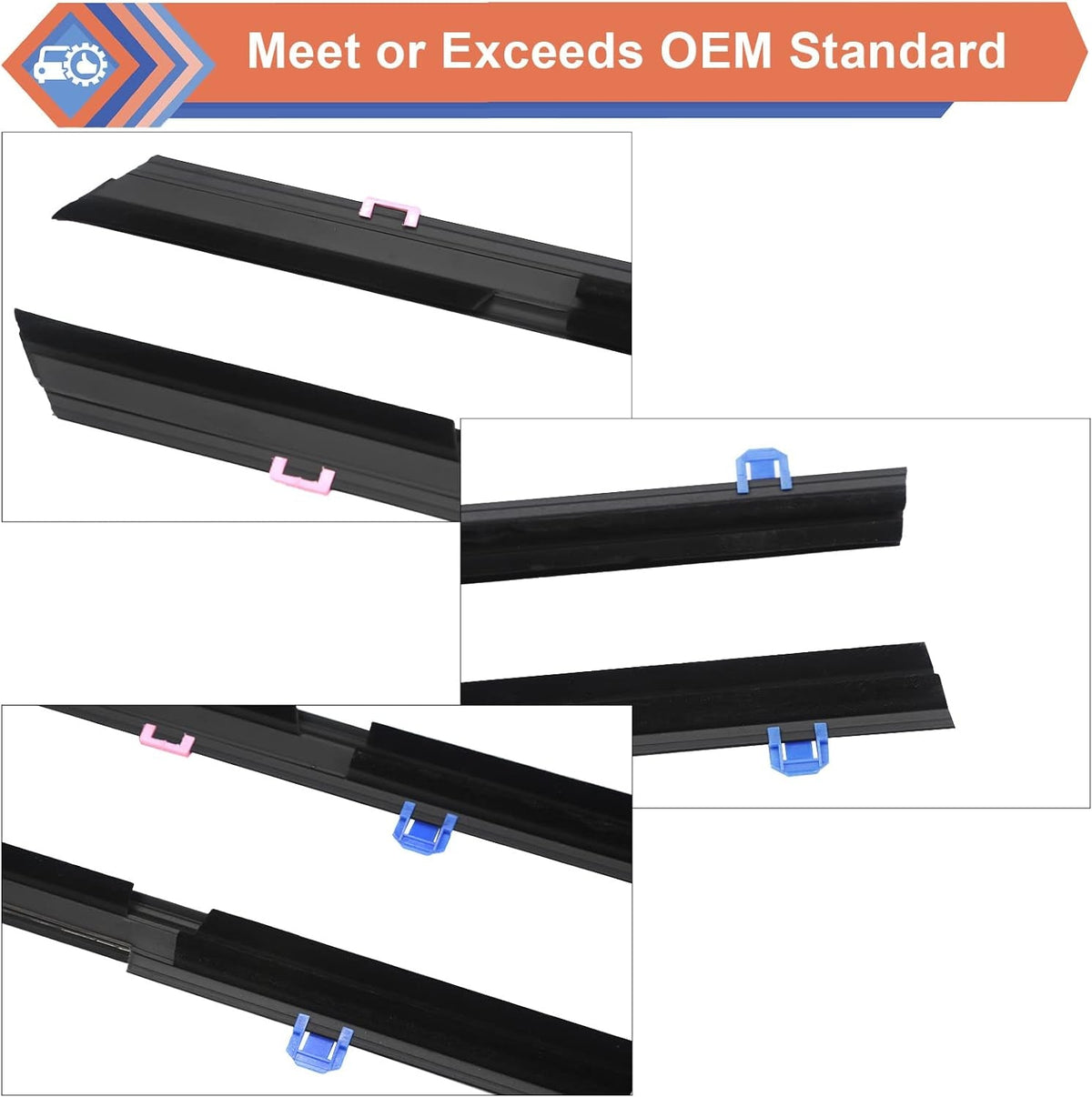 Window Moulding Trim Weatherstrip Fit for Honda Vehicle 2012-2015 Civic