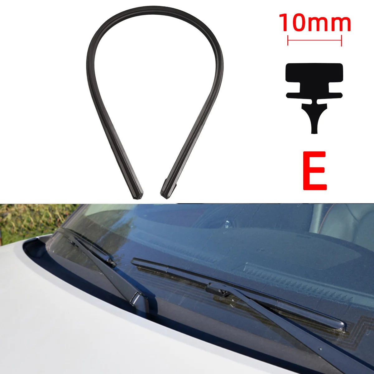Auto Car All Seasons Windshield Wiper Blades Refills Natural Rubber Strips Wiper Blade Replacement Parts All Types Fit 14'- 32'