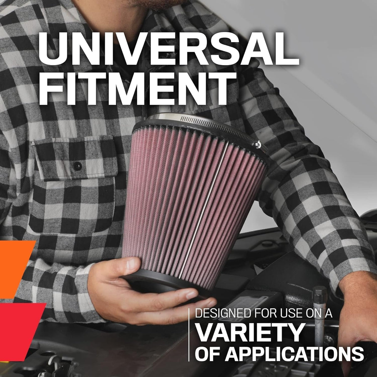High-Flow Original Lifetime Universal X-Stream Clamp-On Air Filter: High Performance, Premium, Washable: Flange Diameter: 3 In, Filter Height: 7 In, Flange Length: 0.625 In, Shape: Round, RX-2820