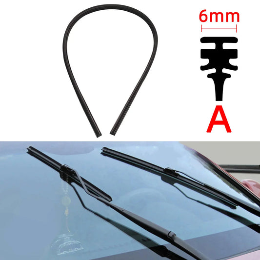 Auto Car All Seasons Windshield Wiper Blades Refills Natural Rubber Strips Wiper Blade Replacement Parts All Types Fit 14'- 32'