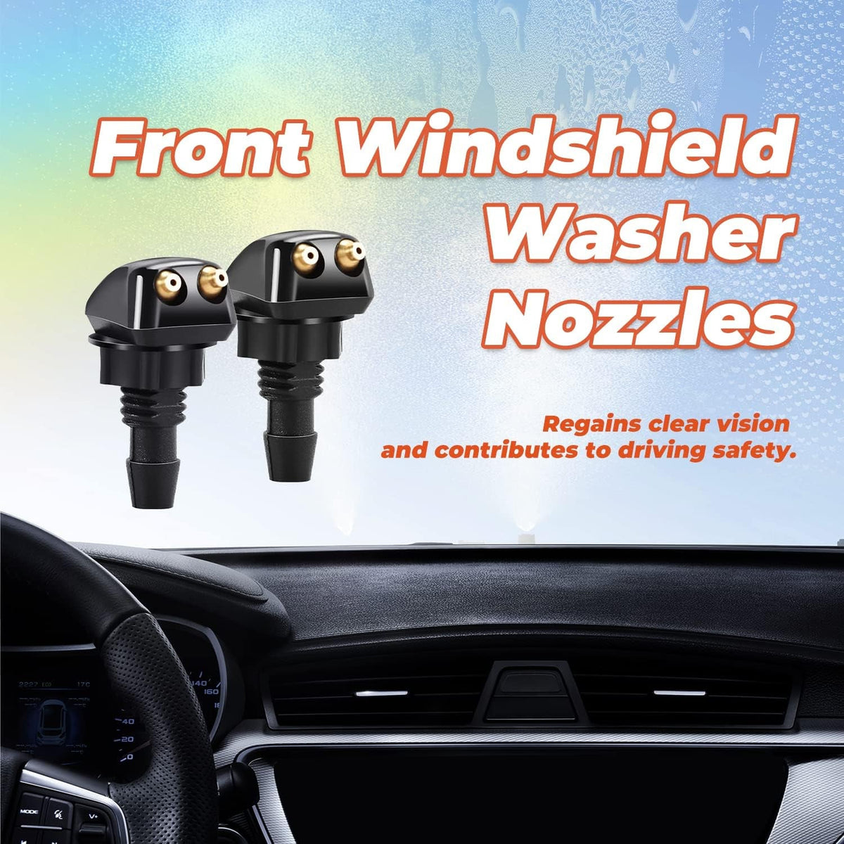 9 Pcs Front Windshield Washer Nozzles Kit